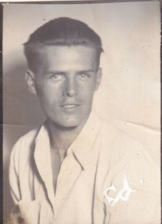 Vintage Photo Booth: Handsome Young Man,  Slicked Back Hair Style - Gay Interest