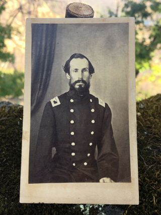 Fantastic Civil War CDV of an Early War Colonel,  possibly from Ohio 2
