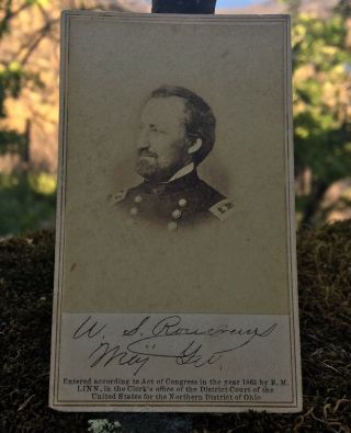 1863 Civil War Cdv Of General William Rosecrans