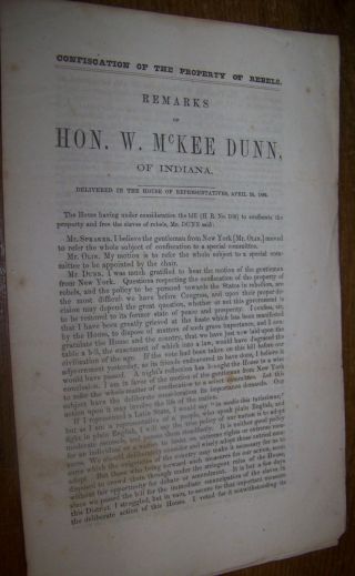 1862 Antique Civil War Document Confiscation Of The Property Rebels Mckee Dunn