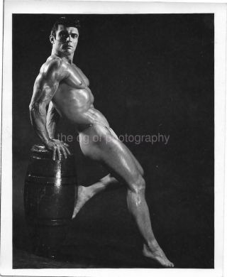 Muscle Man Vintage Found Bodybuilder Photograph Black And White Portrait 07 11 L