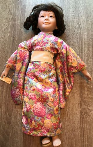 Vintage Kimono Asian Japanese Porcelain Doll