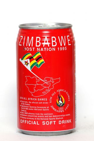 1995 Coca Cola Can From Namibia,  6th All African Games / Zimbabwe 1995
