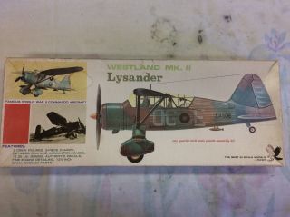Vintage 1967 Hawk Westland Mk.  Ii Lysander Model Kit - 1/48 Scale 563 - 130
