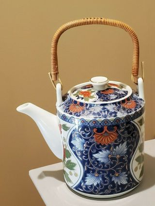 9.  5 " - - Vintage Japanese Shibata Toki - Tea Pot With Gold Inlay