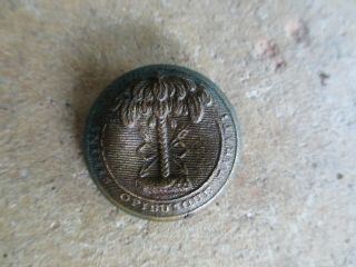 Civil War Dug Cs Confederate South Carolina Coat Button Relic - Scovill B/m