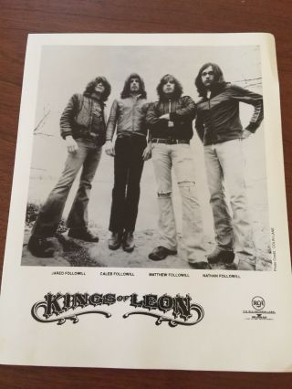 Kings Of Leon Members Of The Rock Group Vintage 8x10 Press Photo