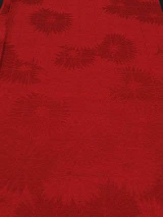 1c06z100 Japanese Kimono Silk Fabric Dark Red 63.  8 "