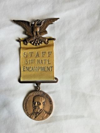 G.  A.  R.  National Encampment Staff Badge - 1917
