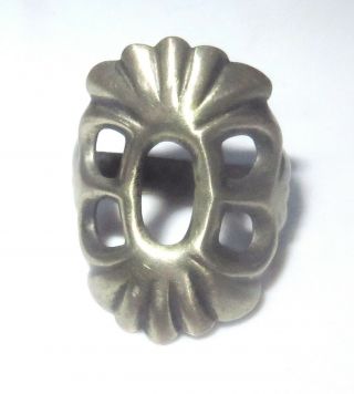Vintage Old Pawn Navajo Sand Cast Sterling Silver Ring Size 7.  5 9.  6g