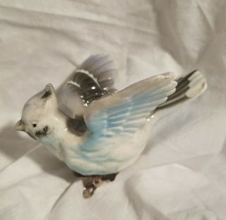 Vintage Porcelain Clip On Bird Japan