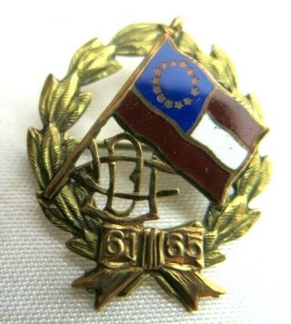 United Daughters Of The Confederacy Udc Gold Membership Medal Pin Whitehead Hoag