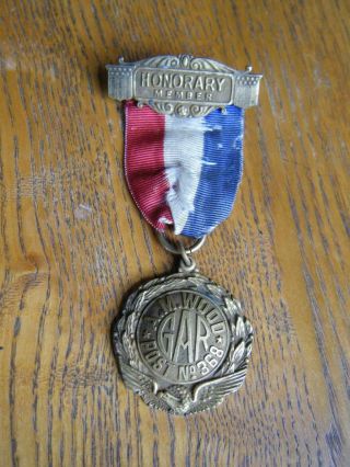 Gar Medal " Honorary Member " A.  M.  Wood Post No.  368 Jamaica,  Ny
