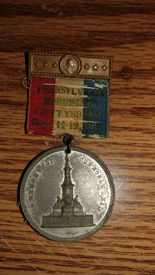 Medal For The Pennsylvania Monuments At Gettysburg 1889