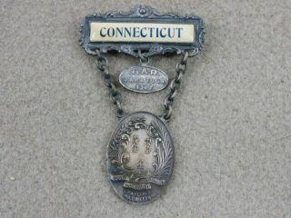Scarce Civil War G.  A.  R.  Connecticut Saratoga 1907 Reunion Medal.