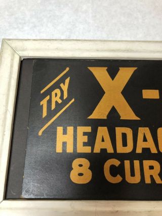 Vintage 1930’s X - Ray Headache Tablets Medicine Drug Doctor Sign Framed 3