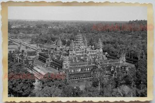 50s Indochina Cambodia Angkor Wat Buddha Temple War Hindu B&w Vintage Photo 577
