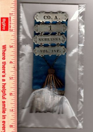 Gar Ladder Badge 1st Nebraska Infantry Co.  A Civil War