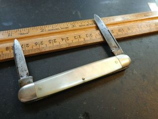 Vtg Schrade Cut Co,  Walden,  Ny,  3 " Penknife,  Pearl Handles