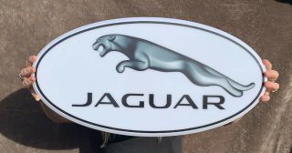 Jaguar Led Illuminated Light Up Garage Sign Petrol Gasoline Automobilia F Type