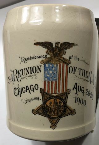 Remembrance Of The 34 Reunion Of The G.  A.  R.  Chicago Aug 26 - 30 1900 Mug