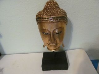 Vintage Buddha God Head Bust Statue Figure Tibet Hindu Goddess