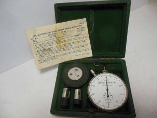 Vintage Biddle Machine Speed Indicator Number 9915 W/ Case Rpm Tachometer