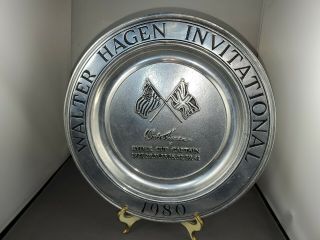 Vintage 1980 Walter Hagen Invitational Pewter Plate Pga Golf