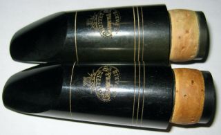 Two Vintage Buffet - Chedeville Bb Clarinet Mouthpieces