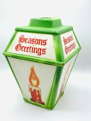 Vintage 1973 Empire Christmas Blow Mold 12 " Coach Lantern Seasons Greetings Htf