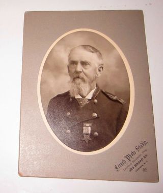 Civil War/ Gar Cabinet Photo 5 " X 7 " National Officer