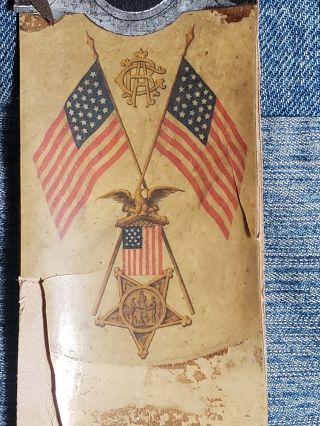 OLD 1893 CIVIL WAR Soldier GAR CHARLESTON WEST VIRGINIA RIBBON 3