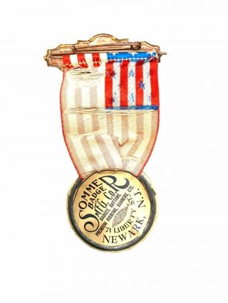 US Civil War 9th York Heavy Artillery Reunion Button Ribbon August 28 1918 2