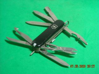 Black Victorinox Minichamp Swiss Army Knife