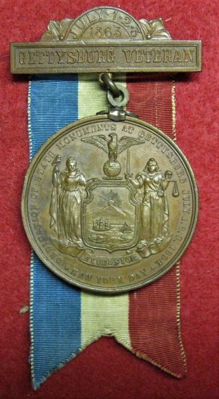 Gettysburg Veteran’s Medal,  Dedication Of York Monument 1893