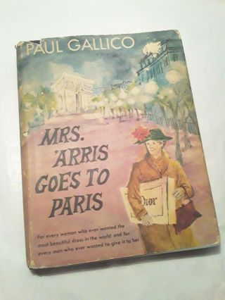 Vtg Mrs Arris Goes To Paris Book Gallico Hardcover Dust Jacket 1st Edition 1958