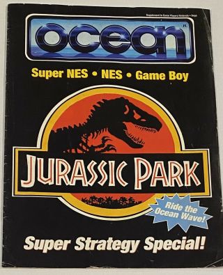 Ultra Rare 1993 Jurassic Park Nes,  Snes,  Gameboy Game Strategy Guide Ocean