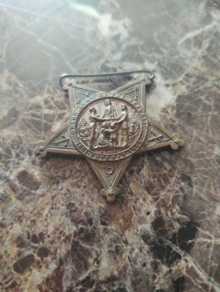 Antique Grand Army Of The Republic Gar Veterans Service Star Medal 1861 - 66
