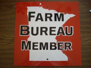 Vintage Minnesota Farm Bureau Member Stop Sign Seed Feed Farm Sign