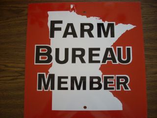 Vintage Minnesota Farm Bureau Member Stop Sign Seed Feed Farm Sign 2