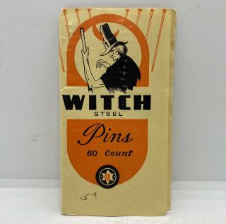 Old Halloween Collectible Vintage Rare 1940’s Black Cat Witch Pins Advertising