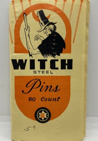 Old Halloween Collectible Vintage Rare 1940’s Black Cat WITCH Pins Advertising 2