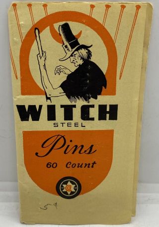 Old Halloween Collectible Vintage Rare 1940’s Black Cat WITCH Pins Advertising 3