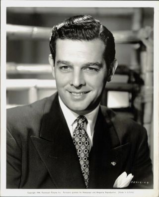 Robert Lowery American Actor Stylish Portrait 1944 Photo By Bud Fraker