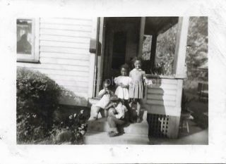 American Children Vintage Found Photo Black And White Snapshot 06 16 O