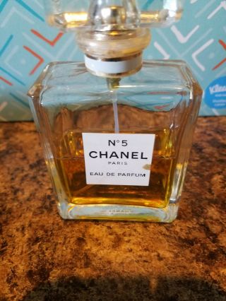 Vintage Chanel Eau De Cologne No 5.  3.  4fl Oz Bottle 50 Full