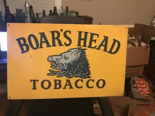 Old Boars Head Tobacco Porcelain Sign