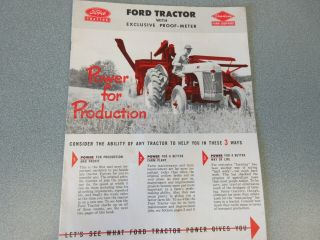 1951 Ford 8n Tractor Brochure With Proof - Meter