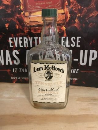 Jack Daniels Lem Motlow Empty One Pint Bottle