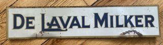 1940’s Double Sided Metal De Laval Milker Sign Ag Advertising
